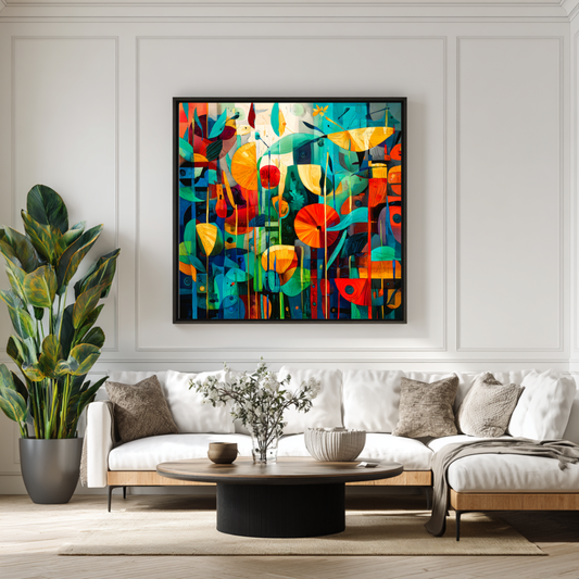 Forest - Digital Art Canvas Print - 120x120cm