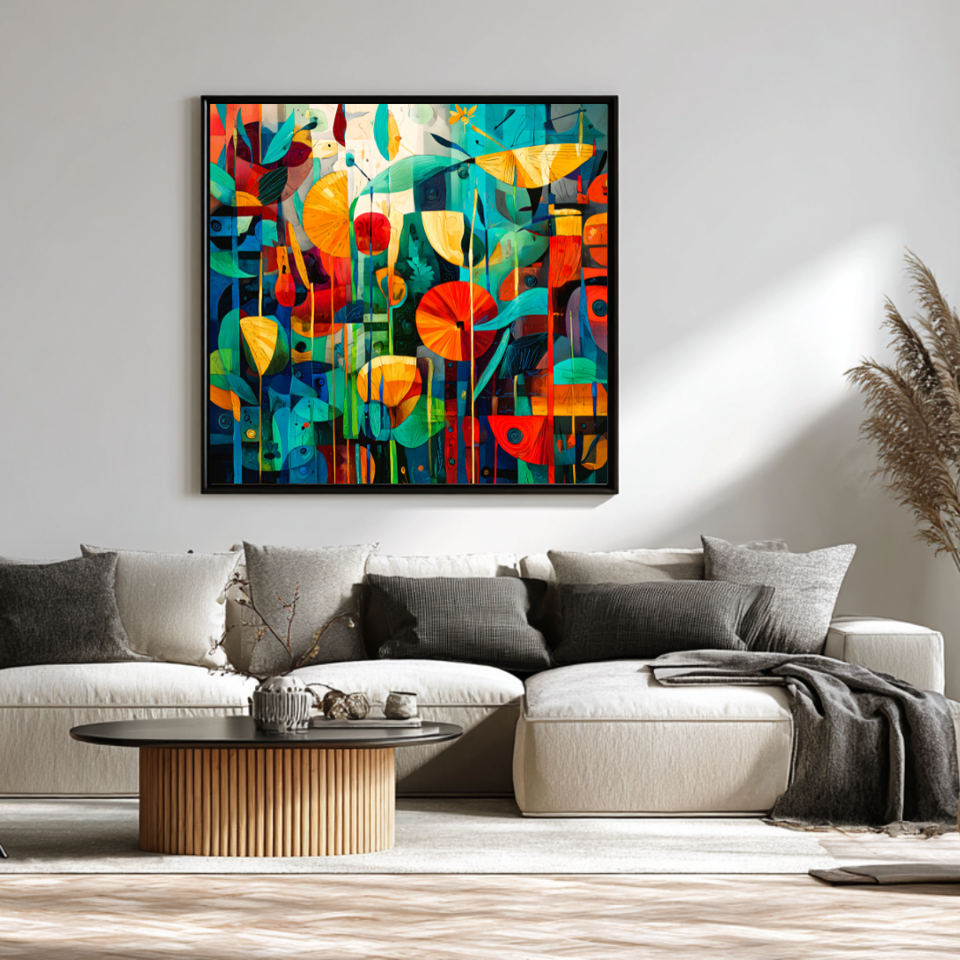 Forest - Digital Art Canvas Print - 120x120cm