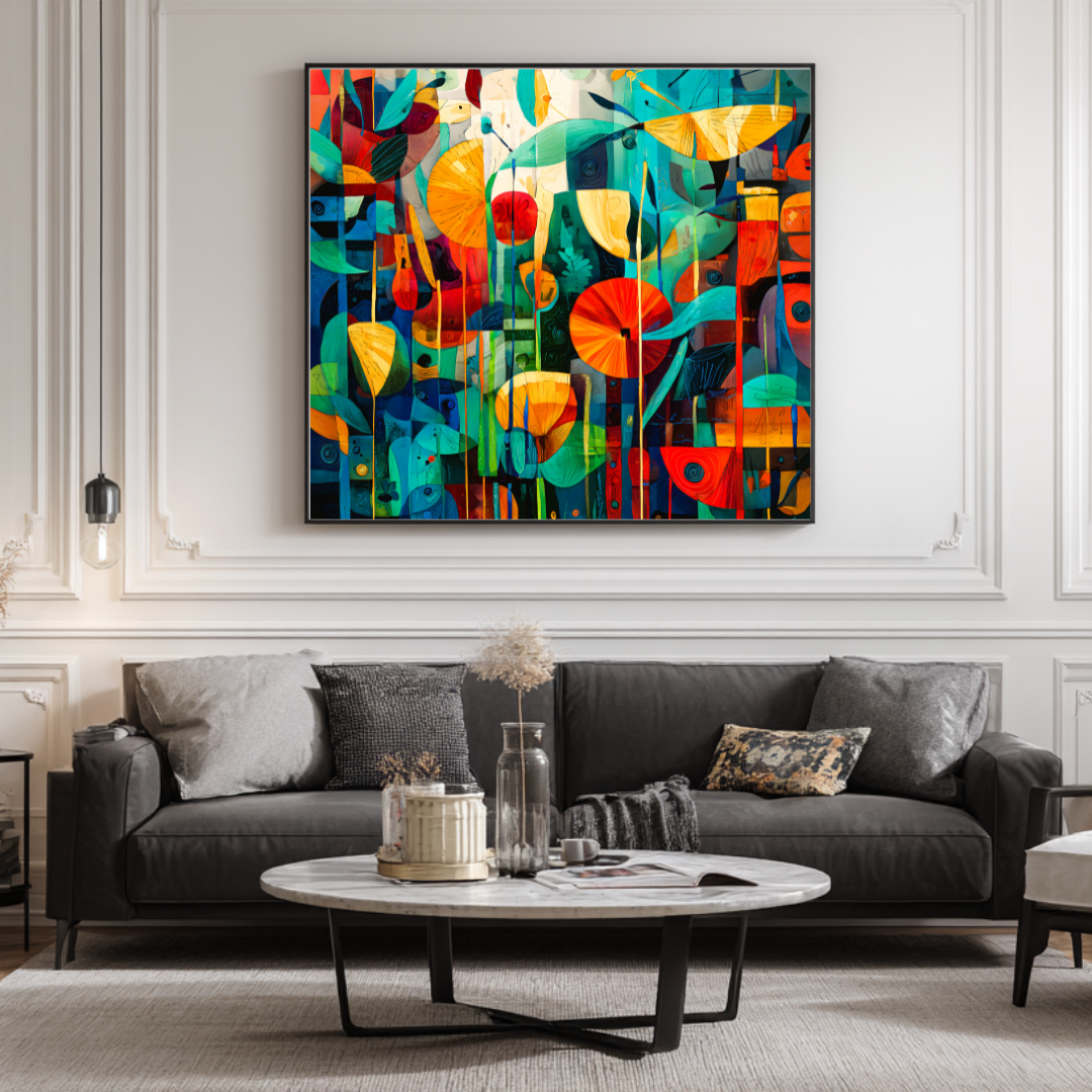 Forest - Digital Art Canvas Print - 120x120cm