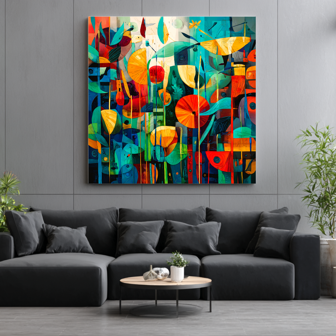 Forest - Digital Art Canvas Print - 120x120cm