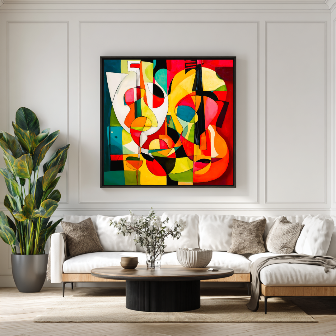 Violins - Digital Art Canvas Print - 120x120cm