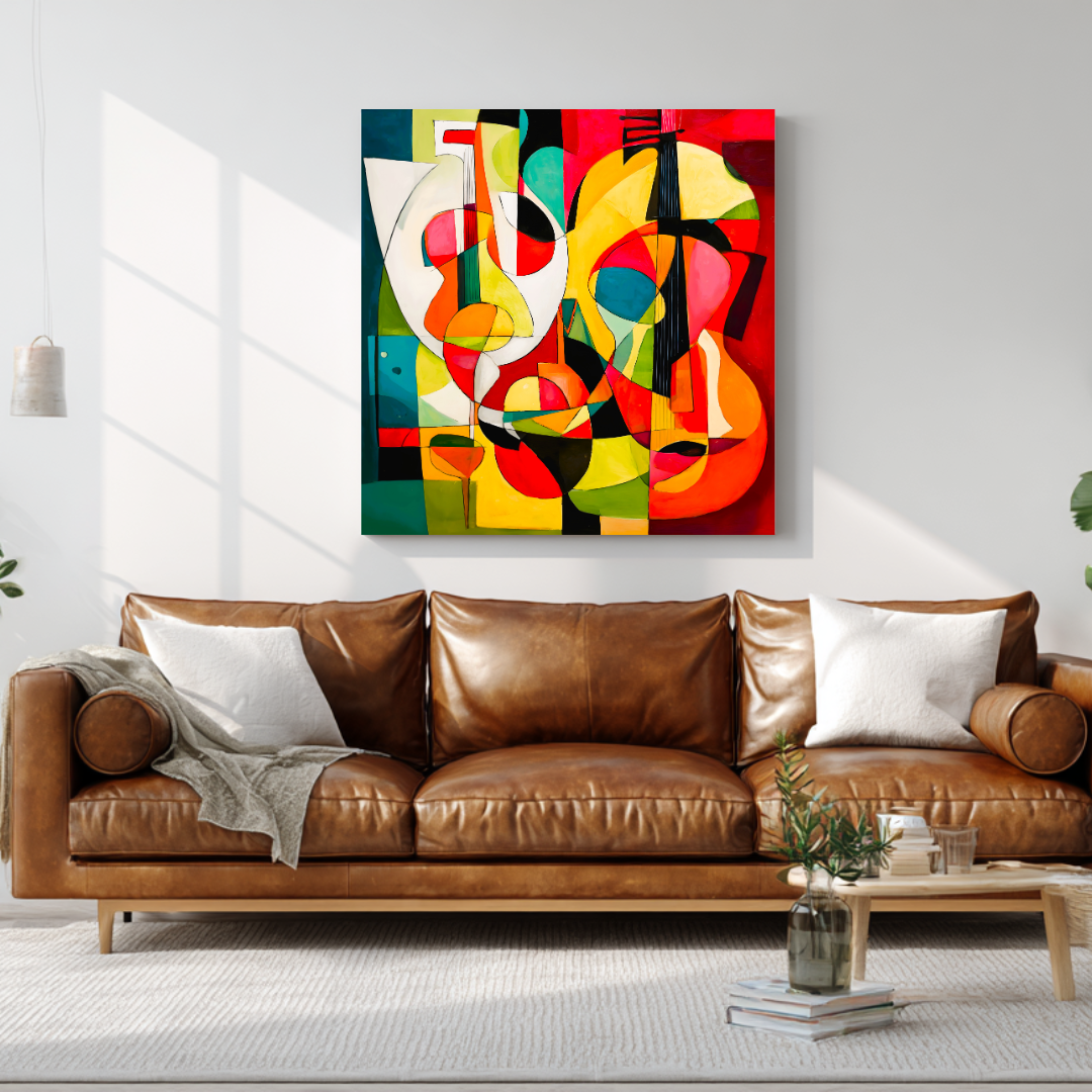 Violins - Digital Art Canvas Print - 120x120cm