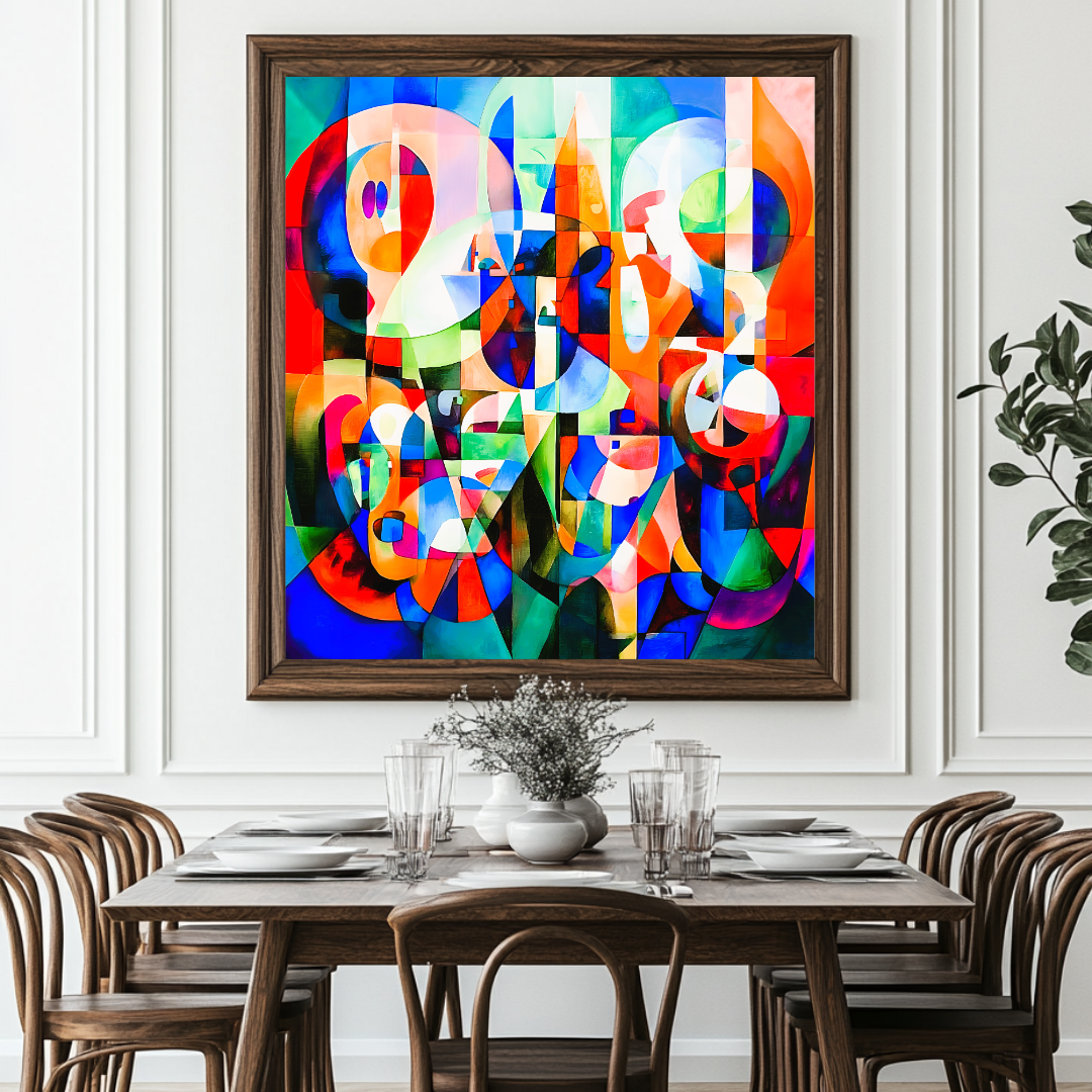 Chameleon - Digital Art Canvas Print - 120x120cm