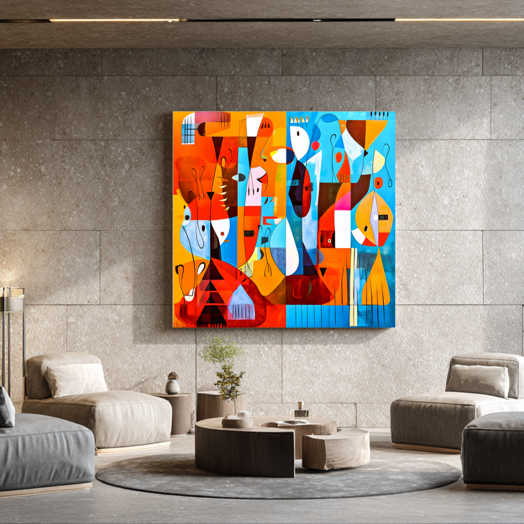 Playground - Digital Art Canvas Print - 120x120cm