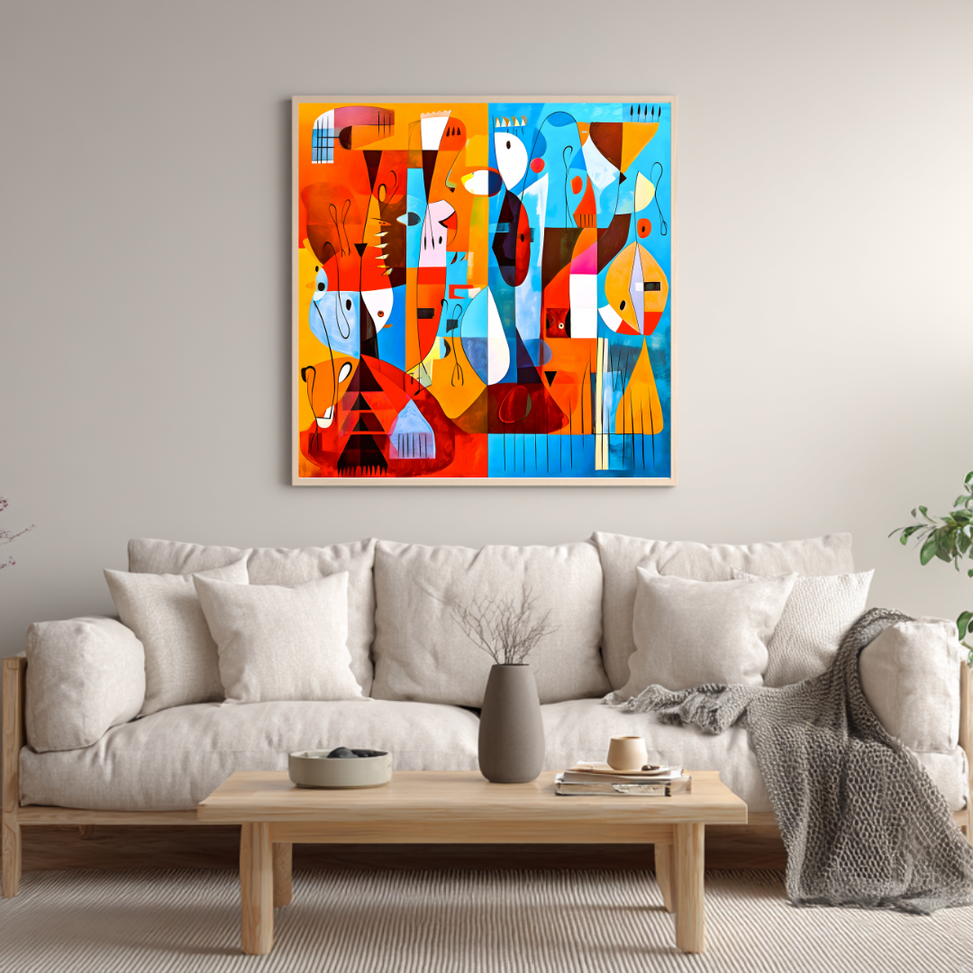 Playground - Digital Art Canvas Print - 120x120cm