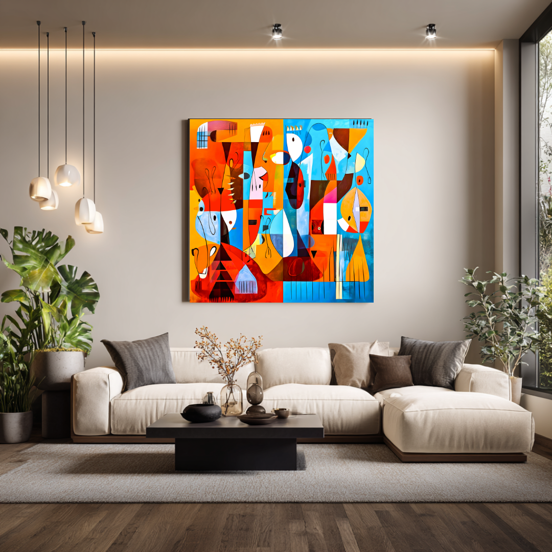 Playground - Digital Art Canvas Print - 120x120cm