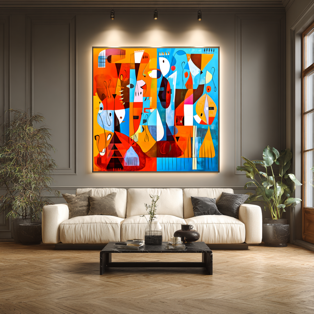 Playground - Digital Art Canvas Print - 120x120cm