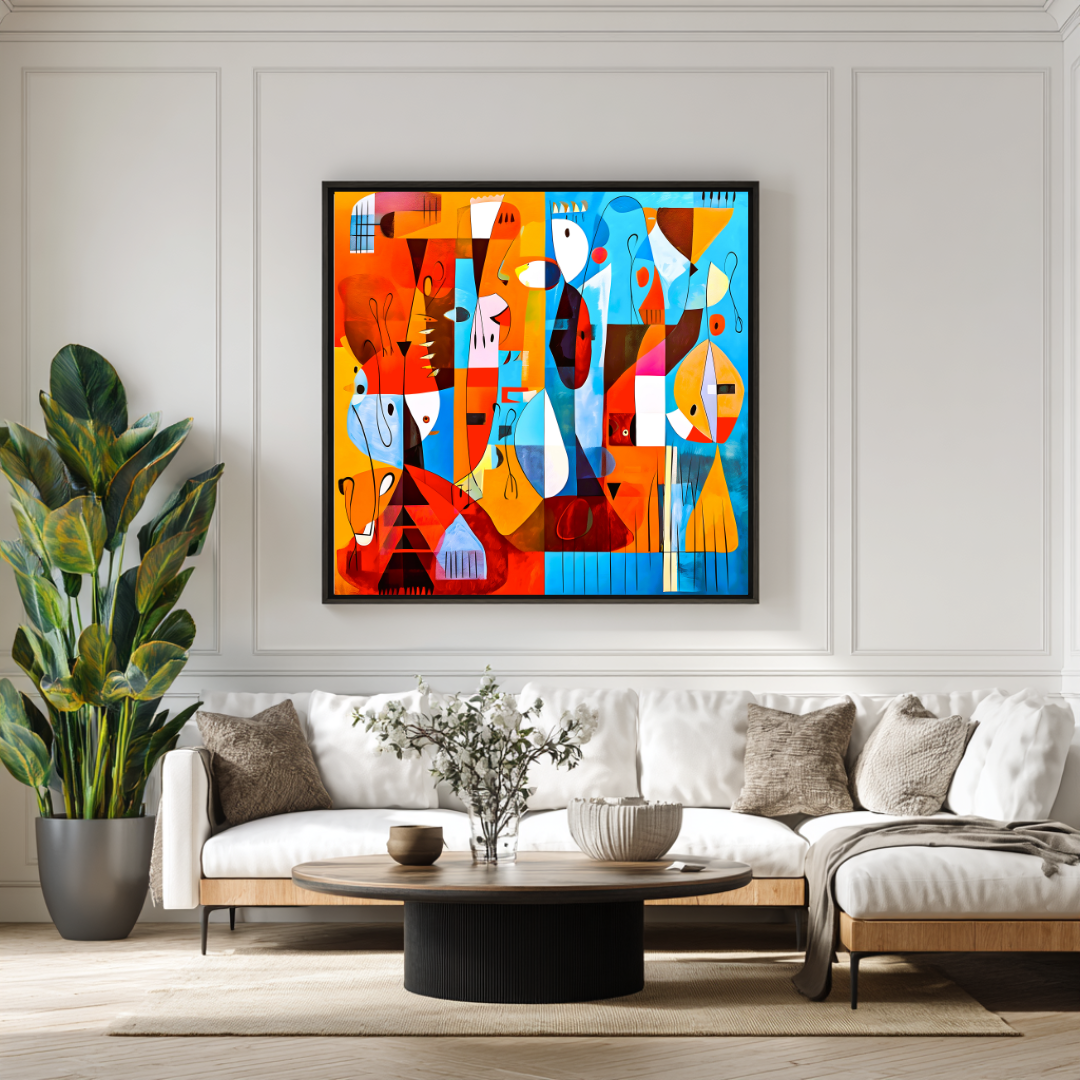 Playground - Digital Art Canvas Print - 120x120cm