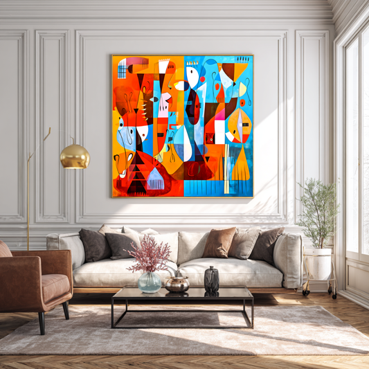 Playground - Digital Art Canvas Print - 120x120cm
