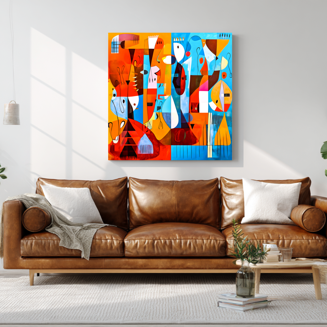 Playground - Digital Art Canvas Print - 120x120cm
