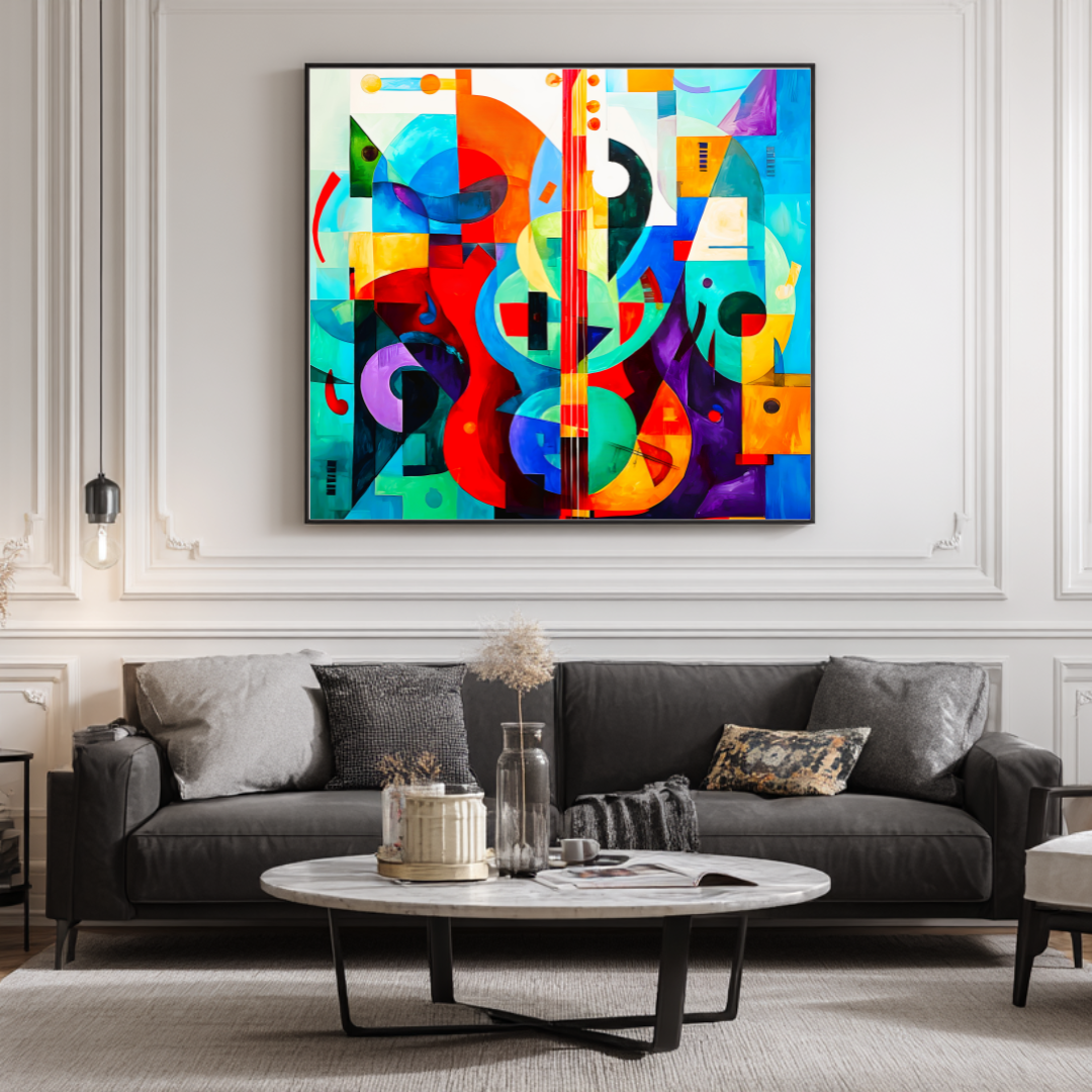 Concert - Digital Art Canvas Print - 120x120cm