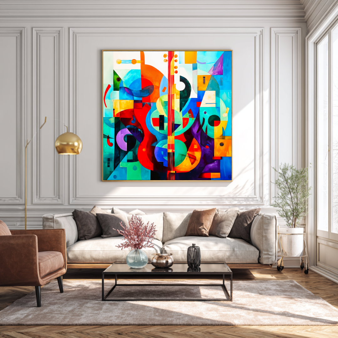Concert - Digital Art Canvas Print - 120x120cm