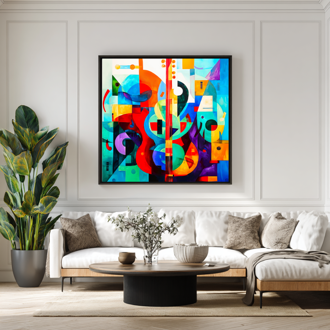 Concert - Digital Art Canvas Print - 120x120cm
