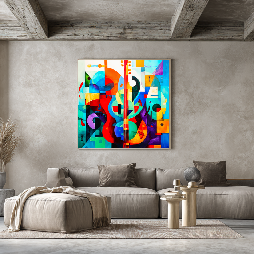 Concert - Digital Art Canvas Print - 120x120cm