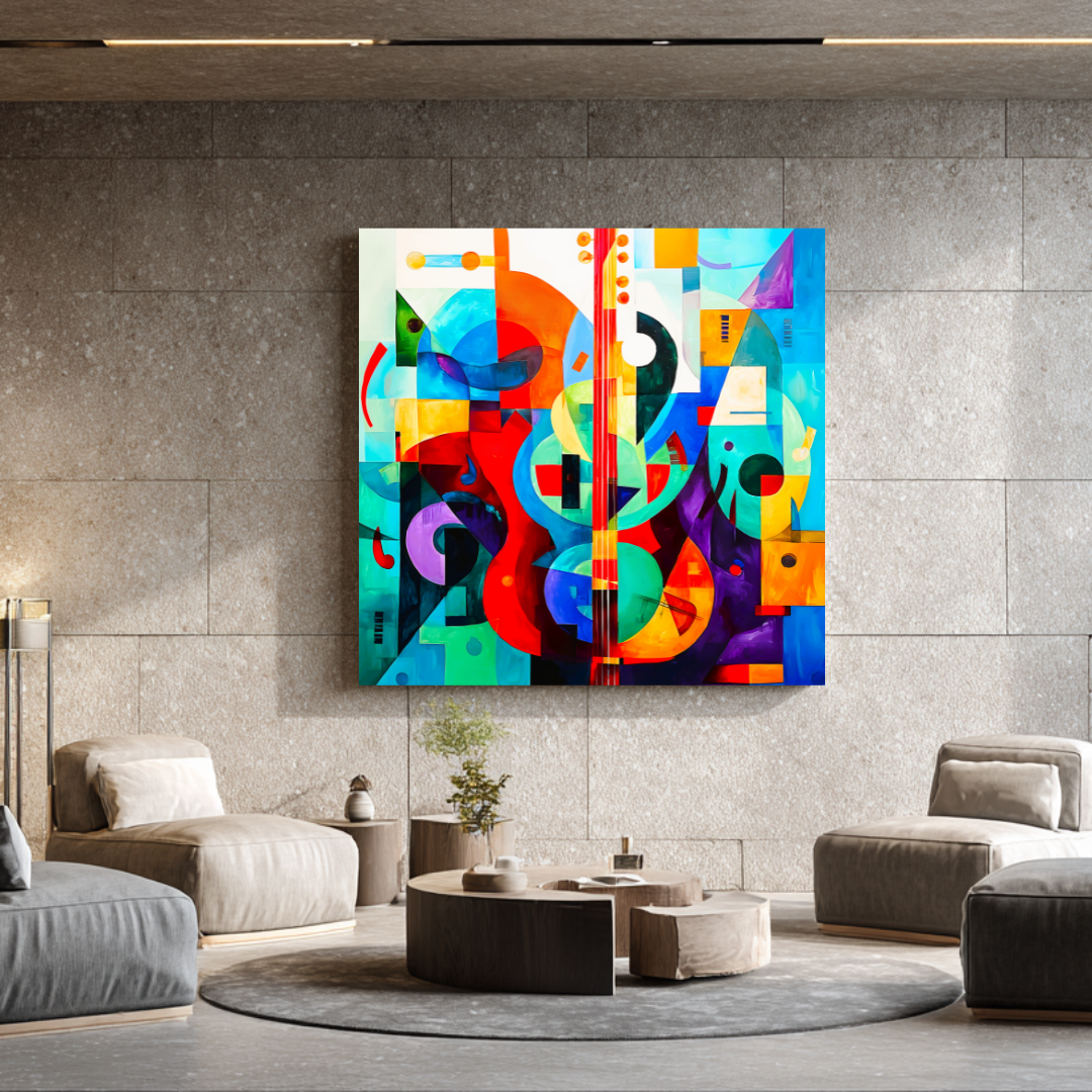Concert - Digital Art Canvas Print - 120x120cm