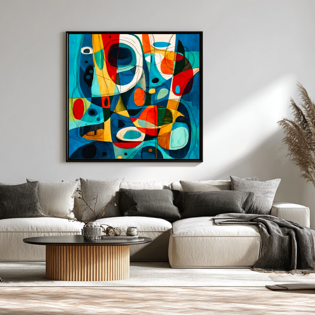Lake - Digital Art Canvas Print - 120x120cm