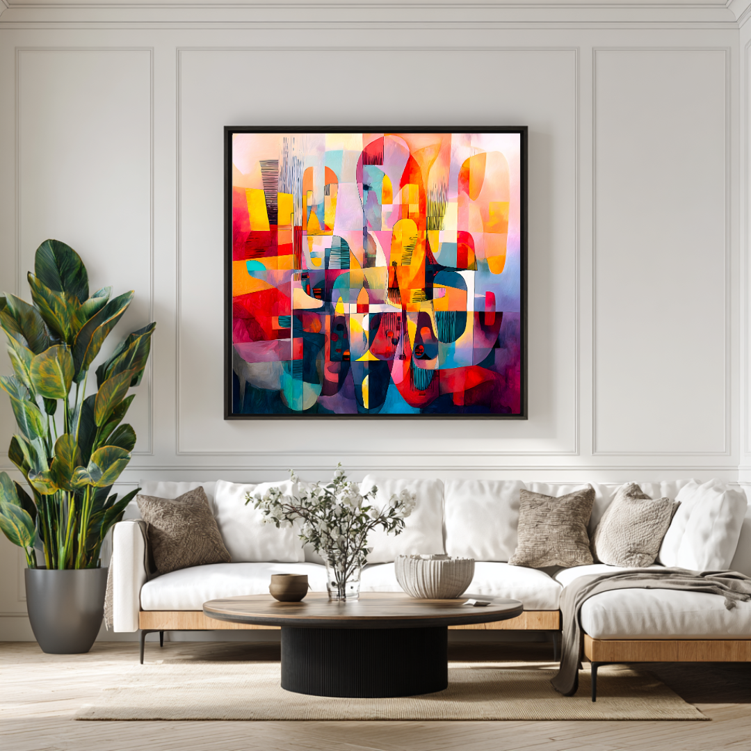 Sunset - Digital Art Canvas Print - 120x120cm