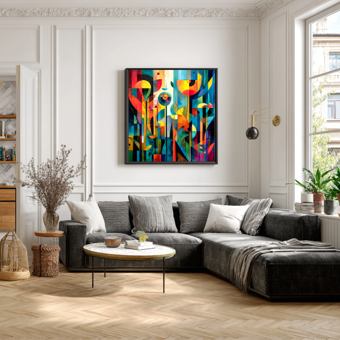 Lakeview - Digital Art Canvas Print - 120x120cm