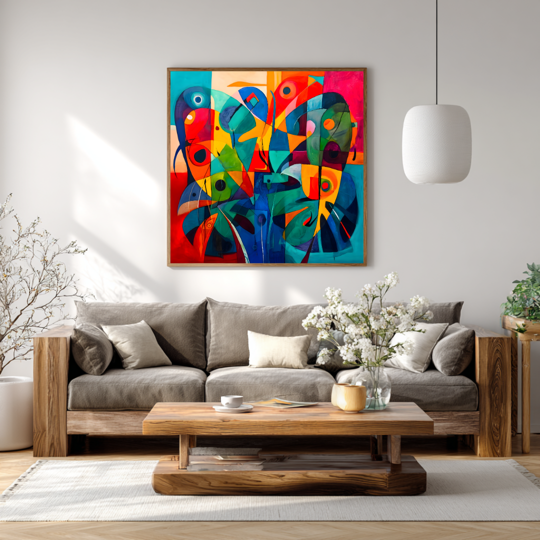 Metamorphosis - Digital Art Canvas Print - 120x120cm