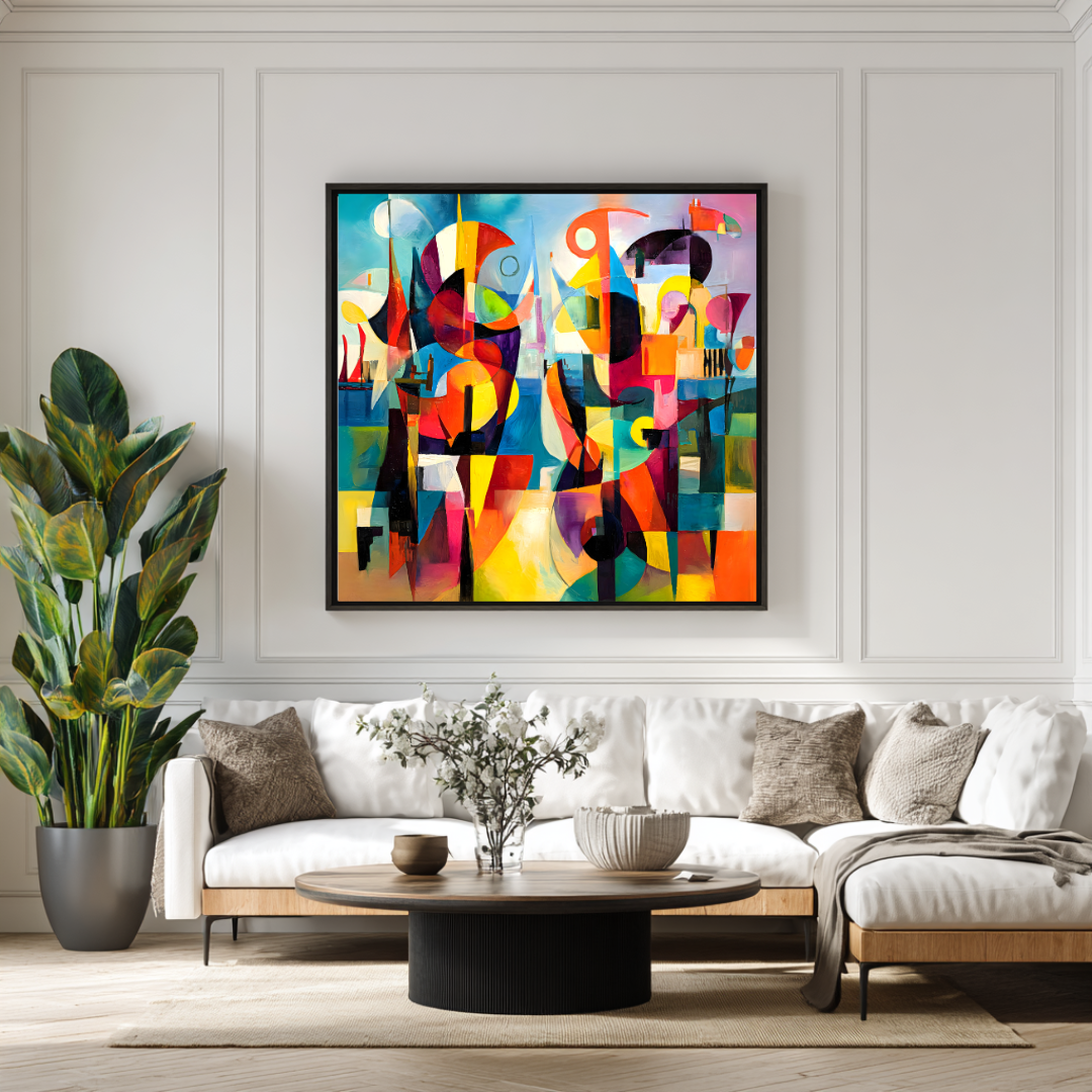 Spirals - Digital Art Canvas Print - 120x120cm