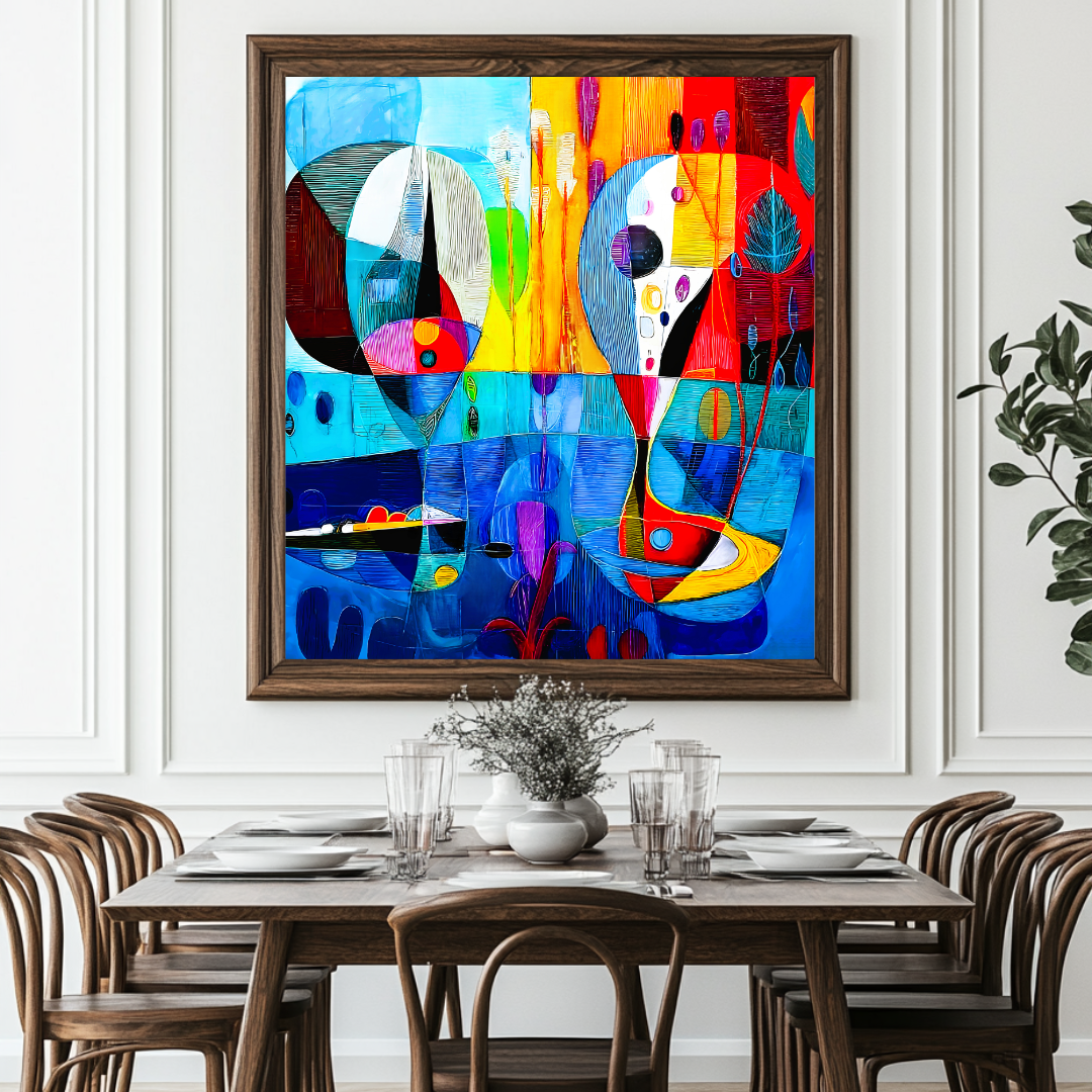 Popsicles - Digital Art Canvas Print - 120x120cm