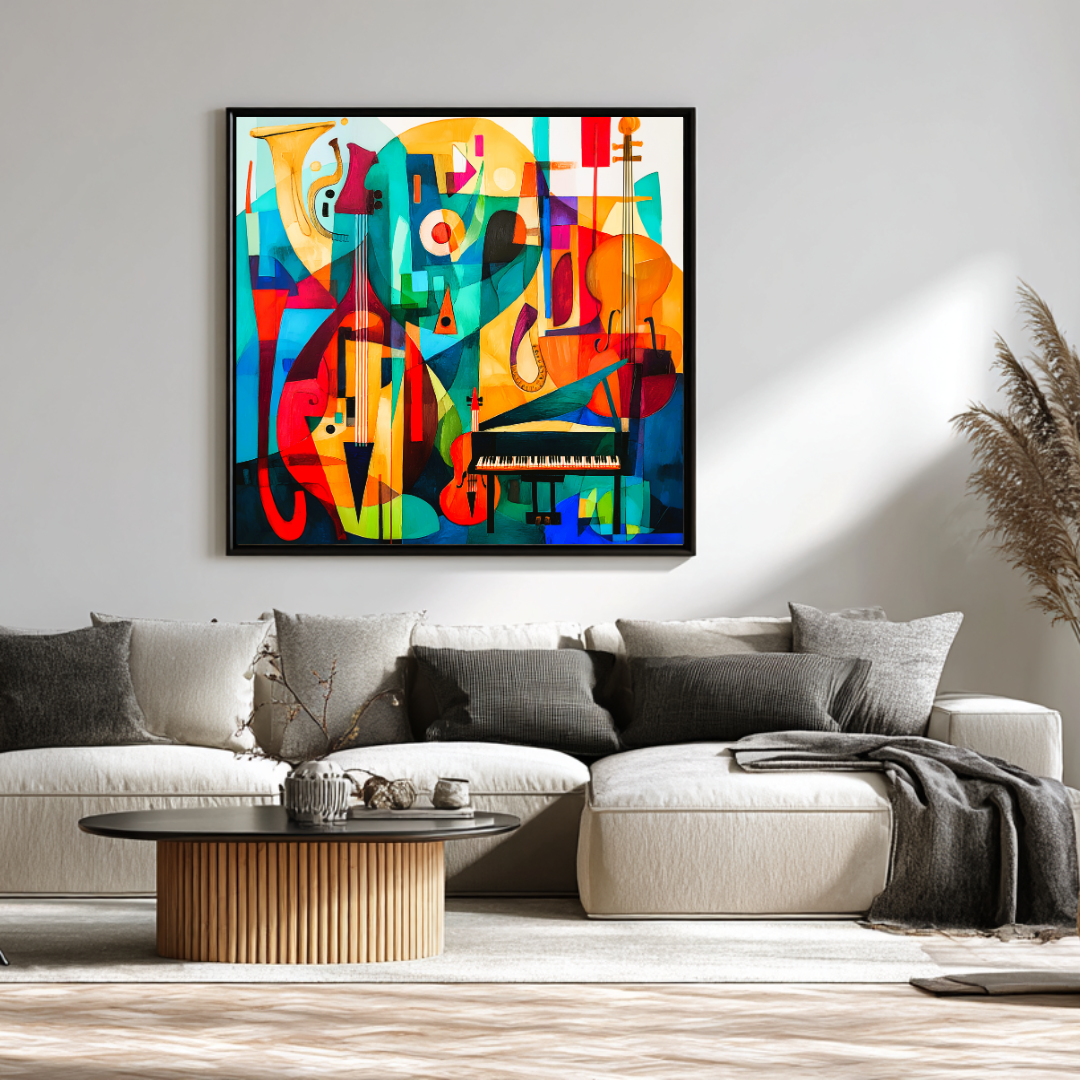 Jam Session - Digital Art Canvas Print - 120x120cm