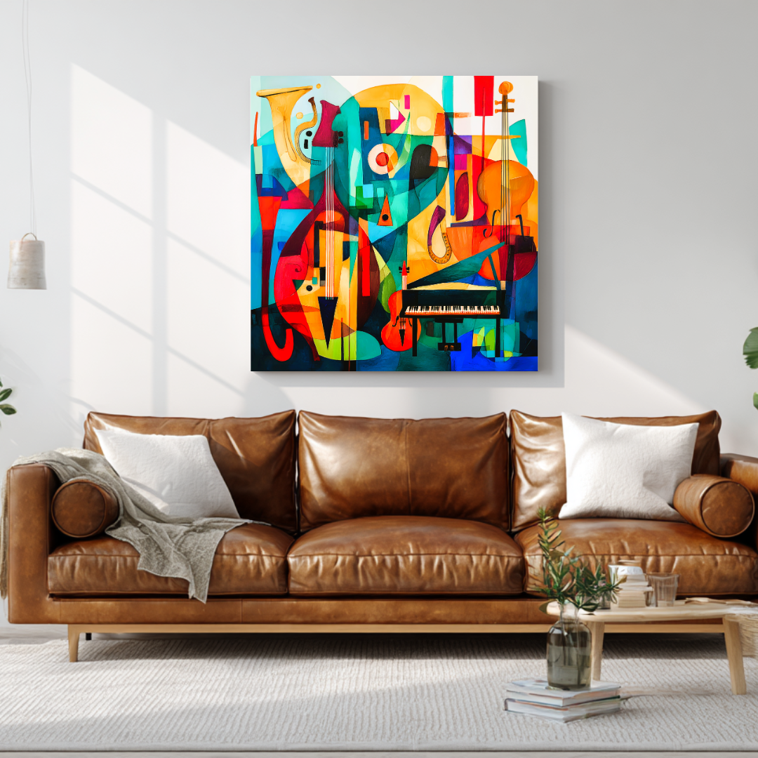 Jam Session - Digital Art Canvas Print - 120x120cm