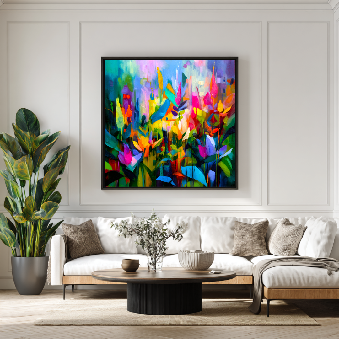 Garden - Digital Art Canvas Print - 120x120cm