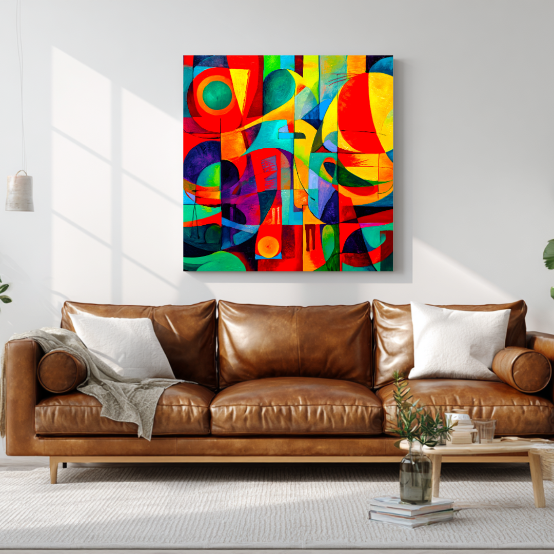 Dancefloor - Digital Art Canvas Print - 120x120cm