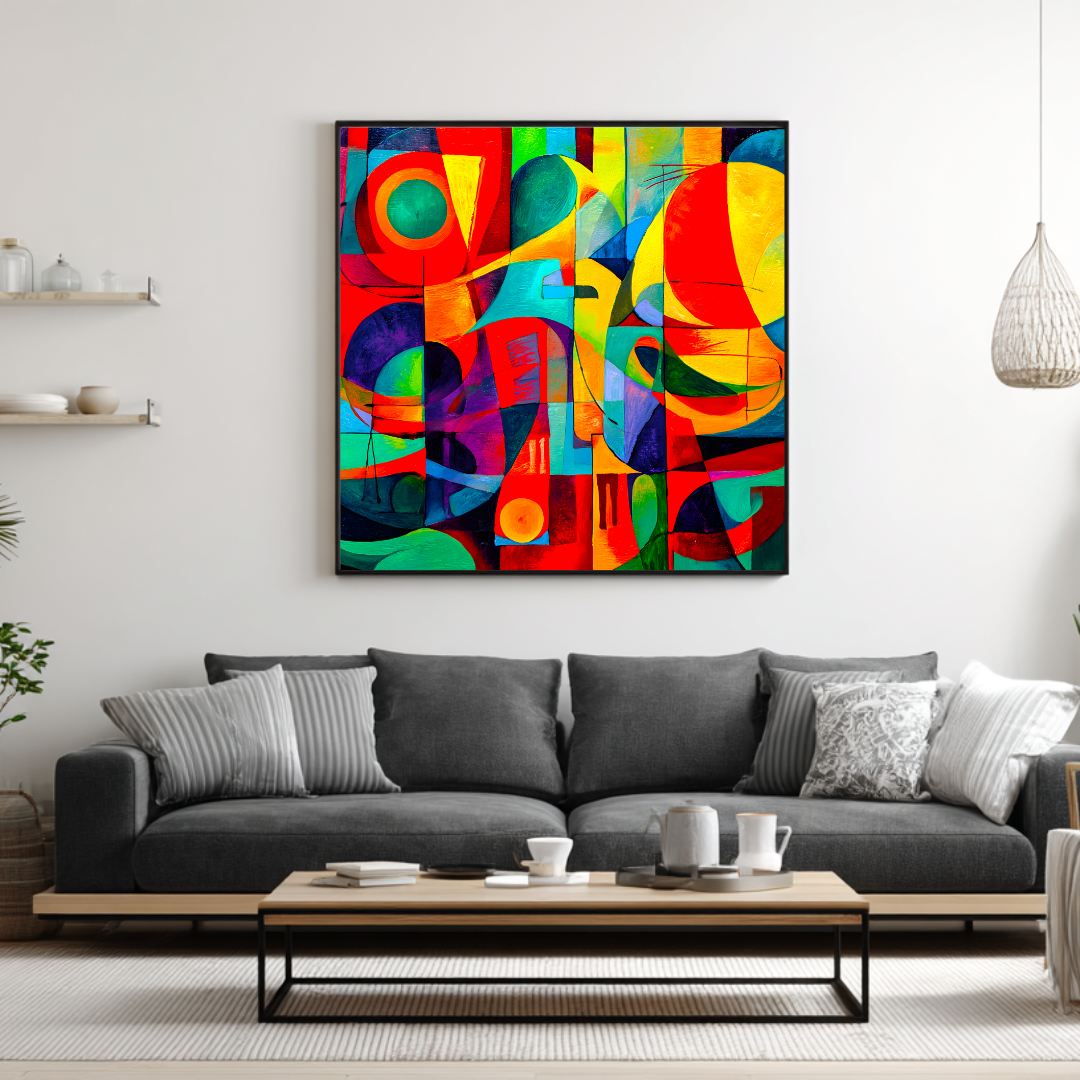 Dancefloor - Digital Art Canvas Print - 120x120cm