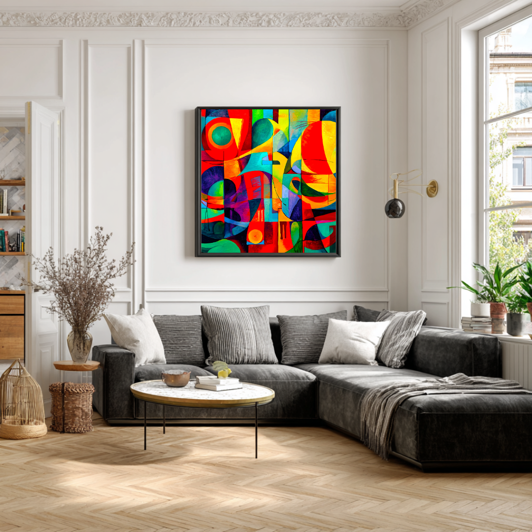 Dancefloor - Digital Art Canvas Print - 120x120cm
