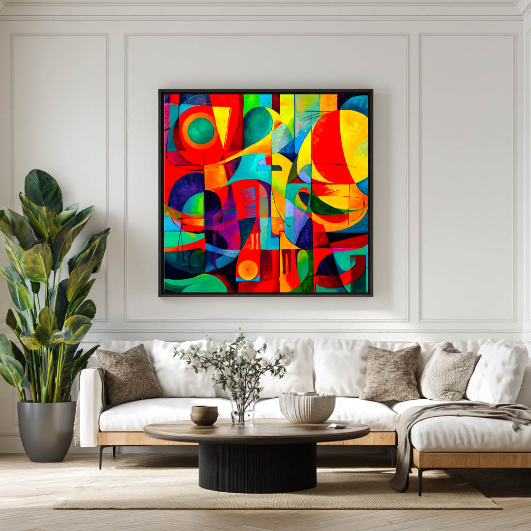 Dancefloor - Digital Art Canvas Print - 120x120cm