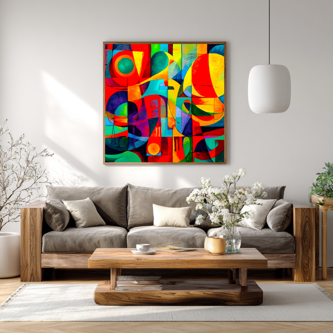 Dancefloor - Digital Art Canvas Print - 120x120cm