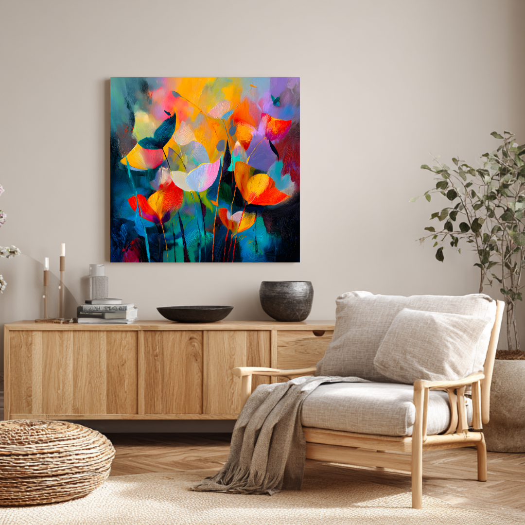 Pensive - Digital Art Canvas Print - 120x120cm