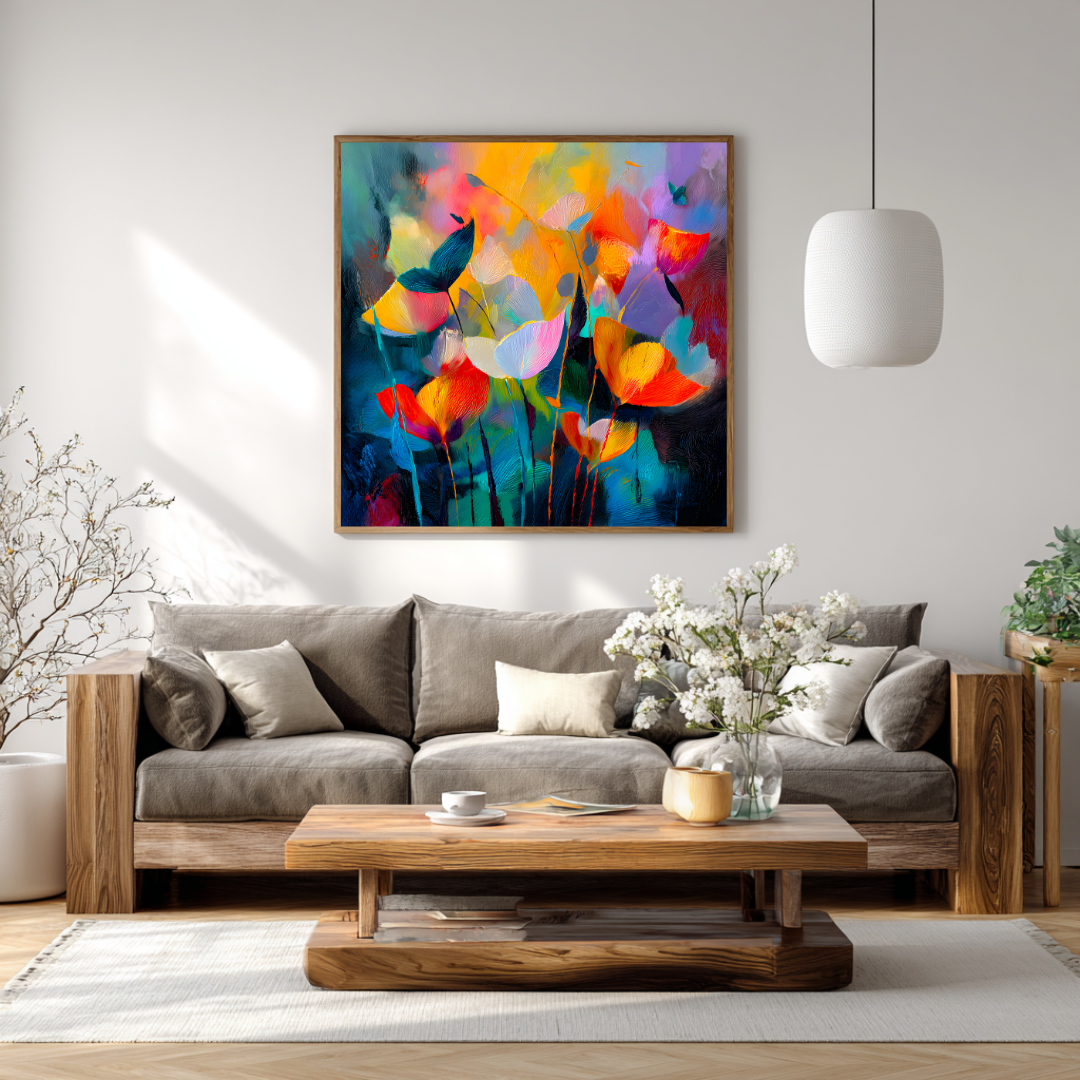 Pensive - Digital Art Canvas Print - 120x120cm