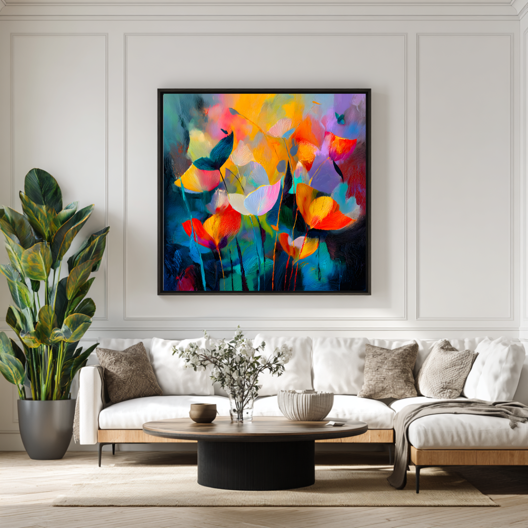 Pensive - Digital Art Canvas Print - 120x120cm