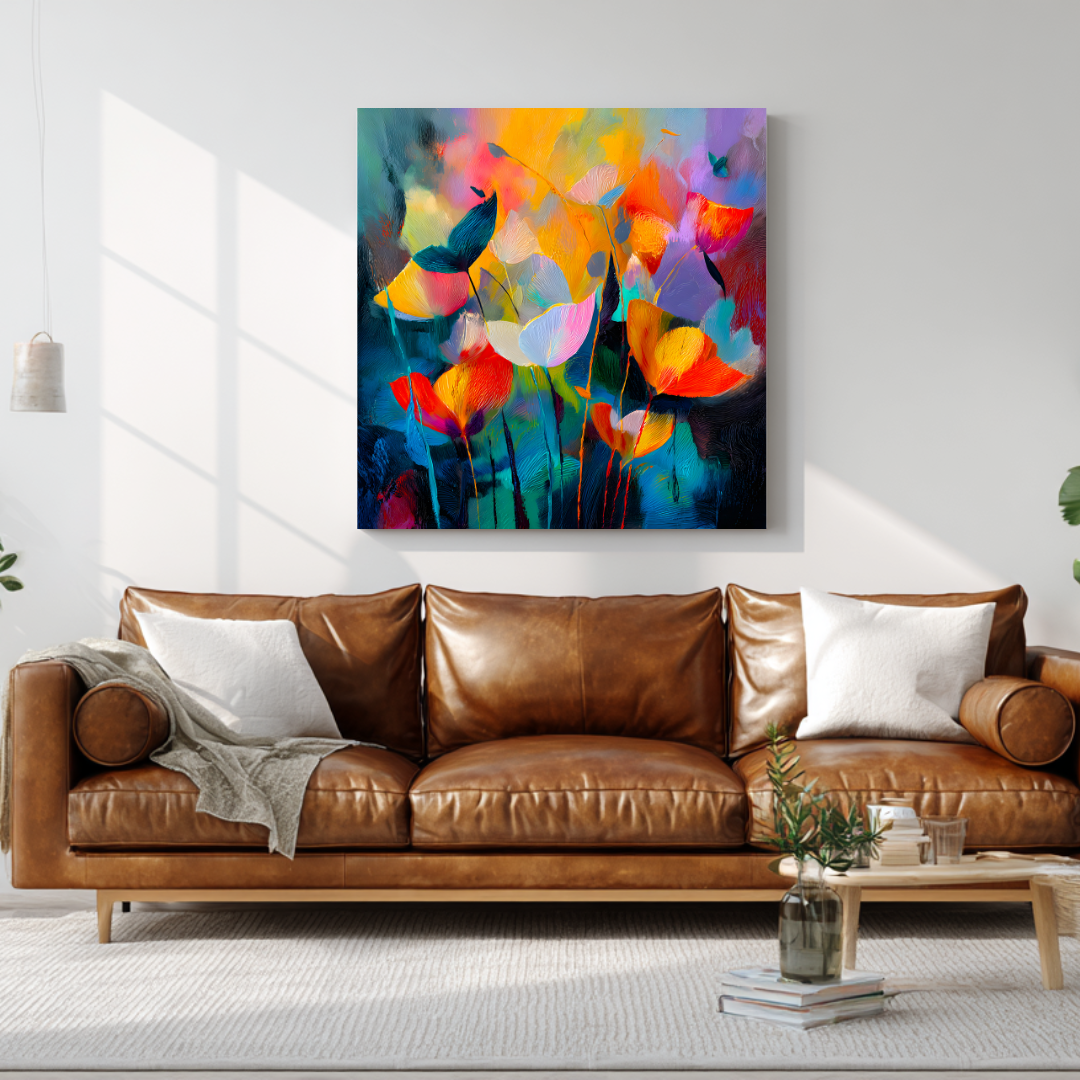Pensive - Digital Art Canvas Print - 120x120cm