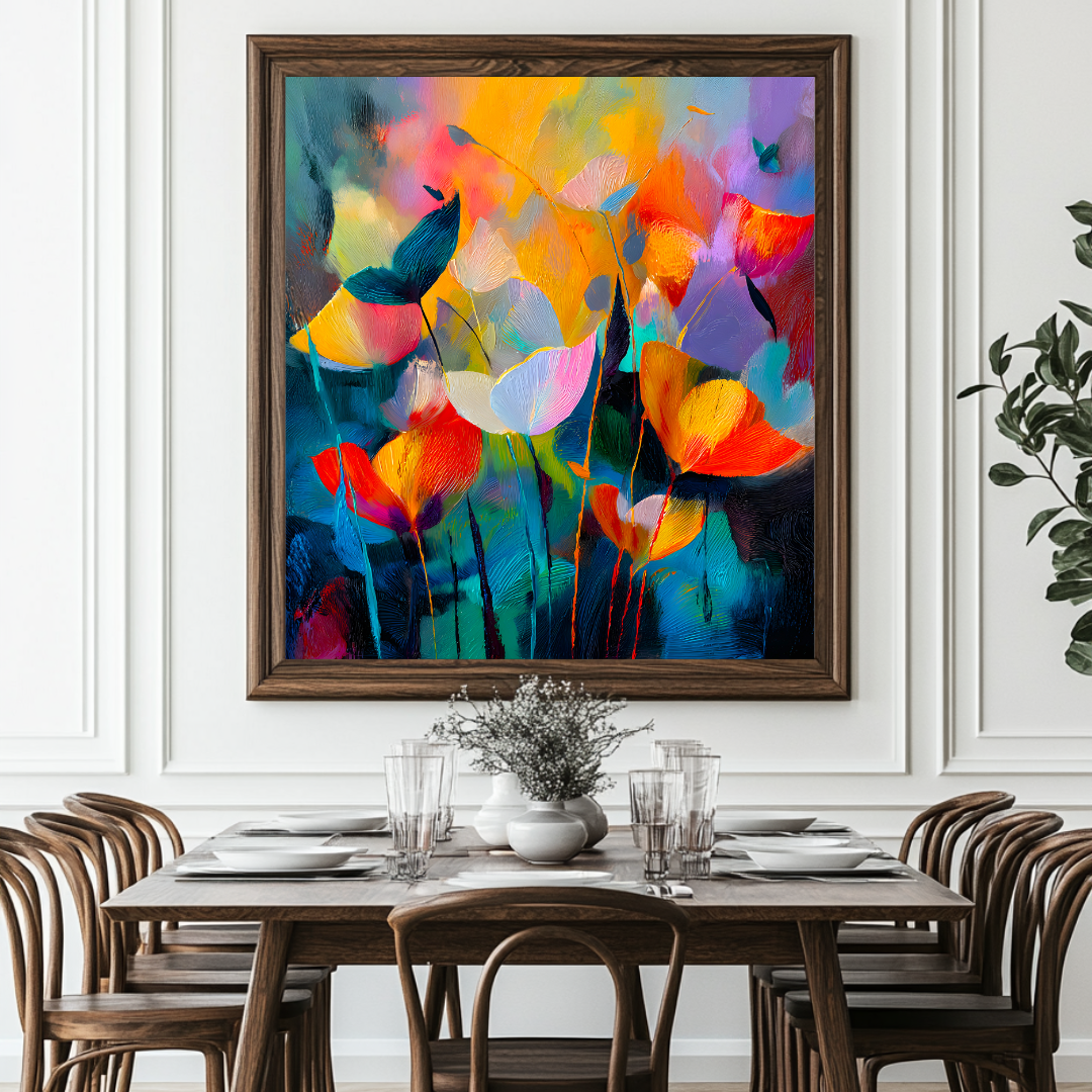 Pensive - Digital Art Canvas Print - 120x120cm