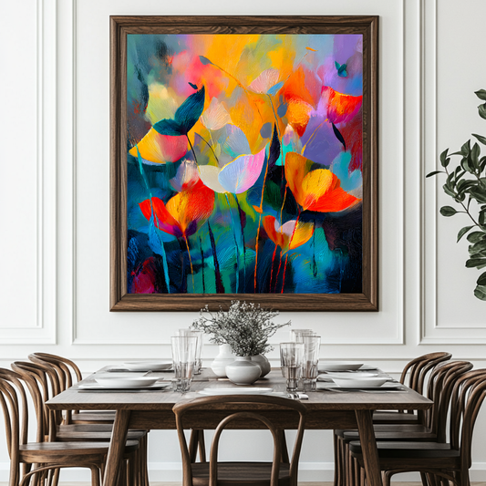 Pensive - Digital Art Canvas Print - 120x120cm