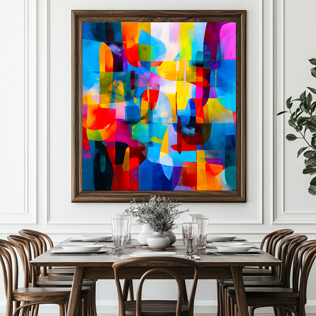 Patterns - Digital Art Canvas Print - 120x120cm