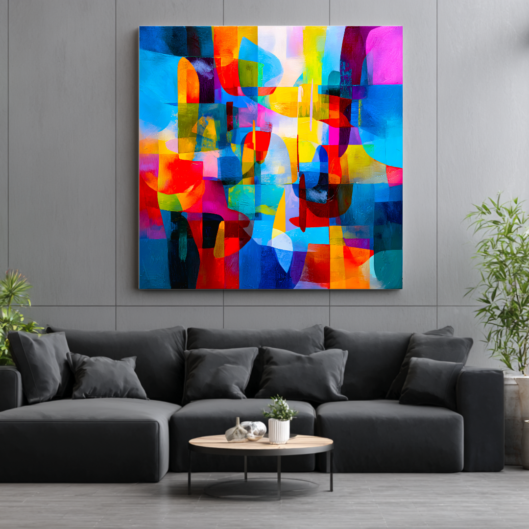 Patterns - Digital Art Canvas Print - 120x120cm