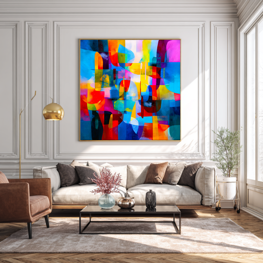 Patterns - Digital Art Canvas Print - 120x120cm