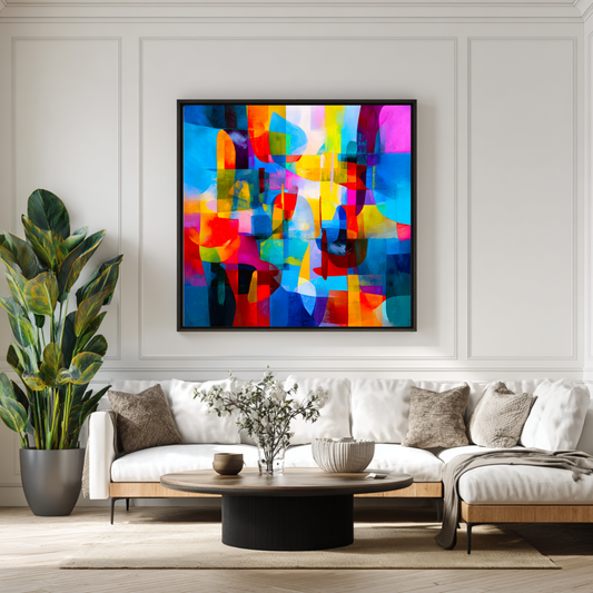 Patterns - Digital Art Canvas Print - 120x120cm