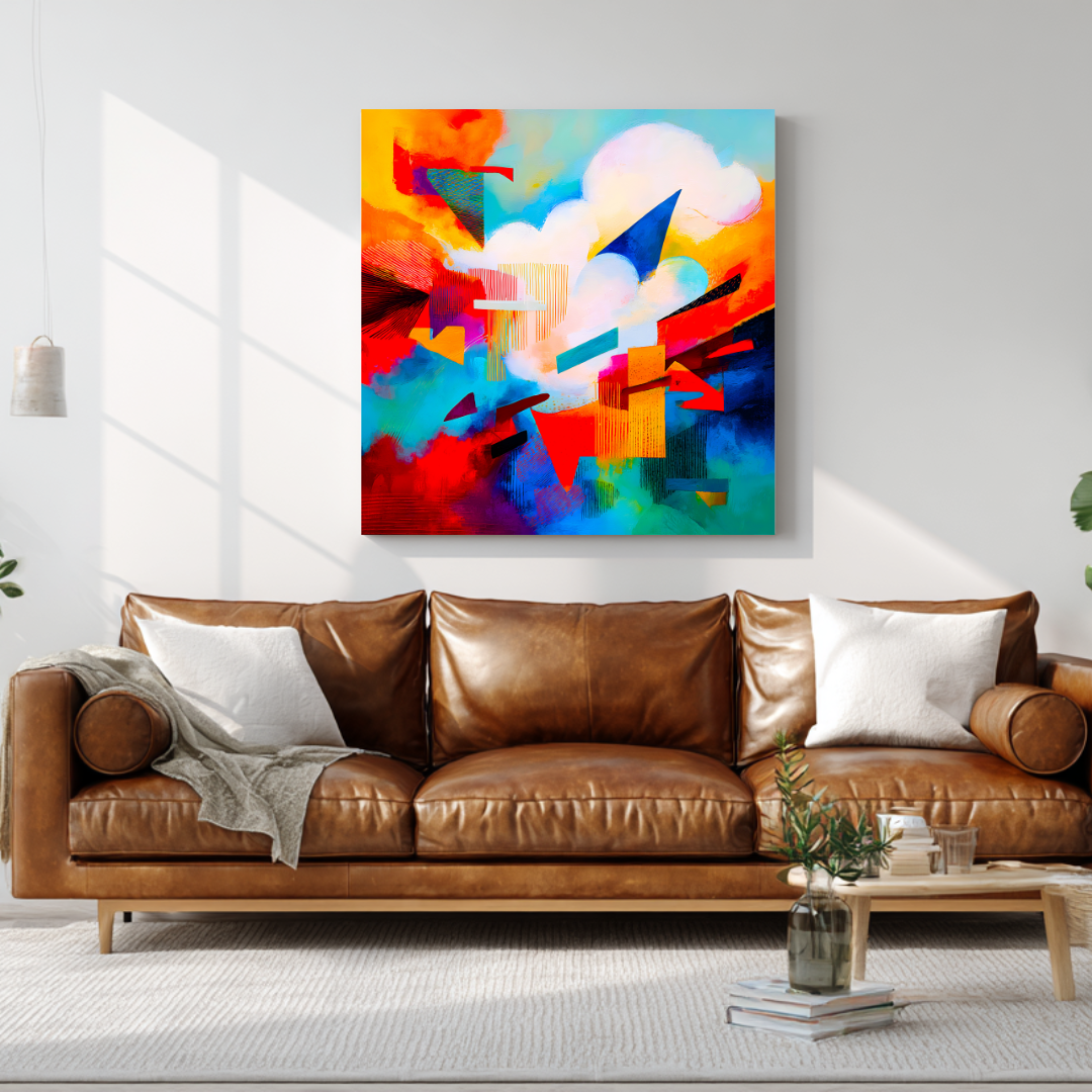 Up High - Digital Art Canvas Print - 120x120cm