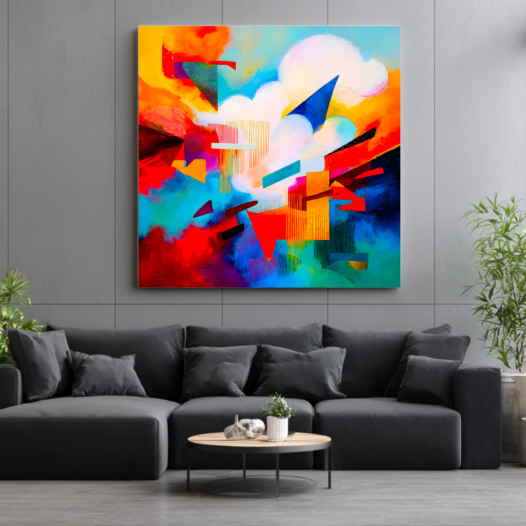 Up High - Digital Art Canvas Print - 120x120cm