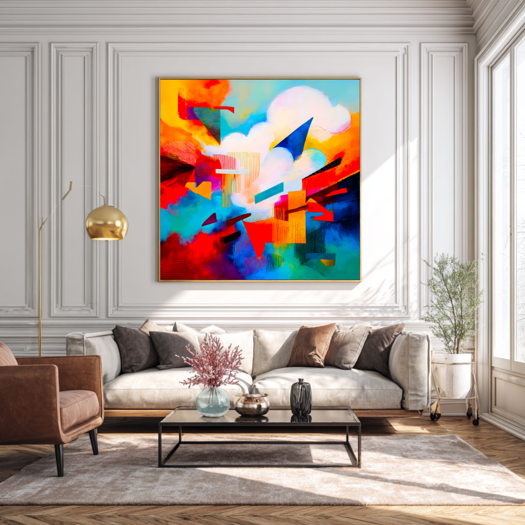 Up High - Digital Art Canvas Print - 120x120cm