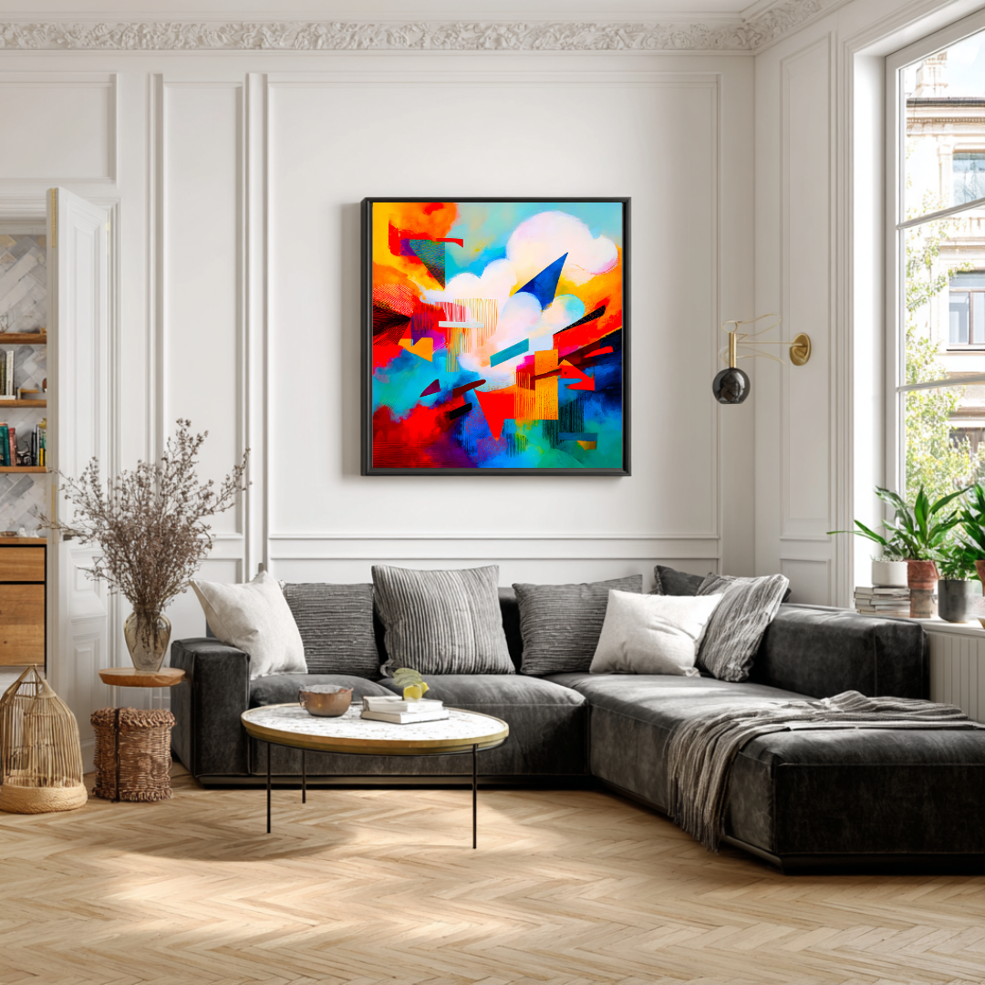 Up High - Digital Art Canvas Print - 120x120cm