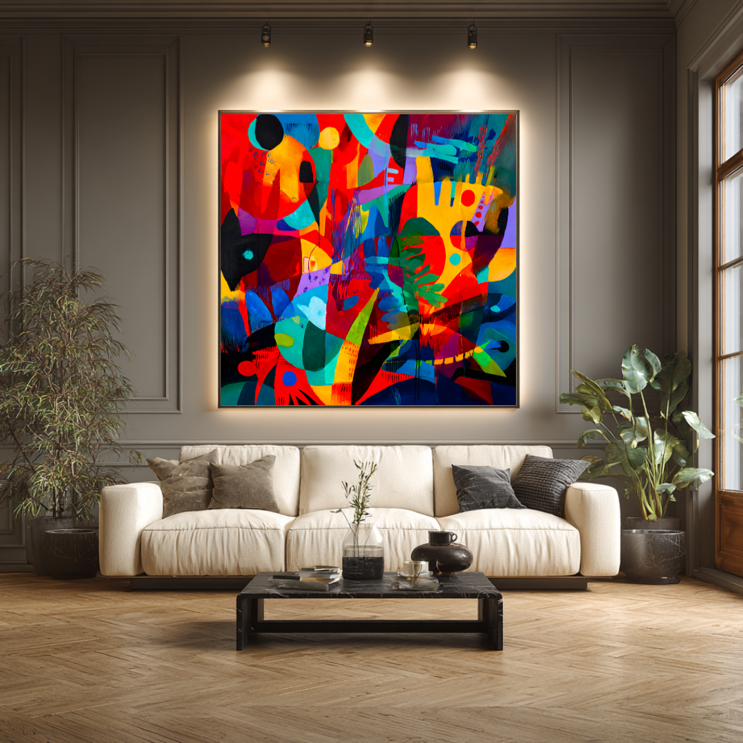 Illusions - Digital Art Canvas Print - 120x120cm