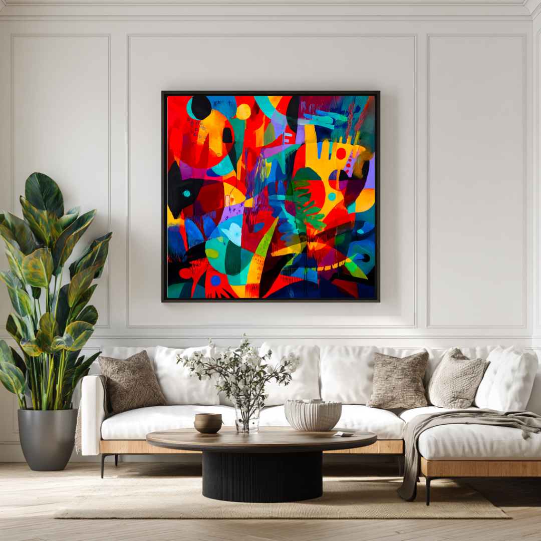 Illusions - Digital Art Canvas Print - 120x120cm
