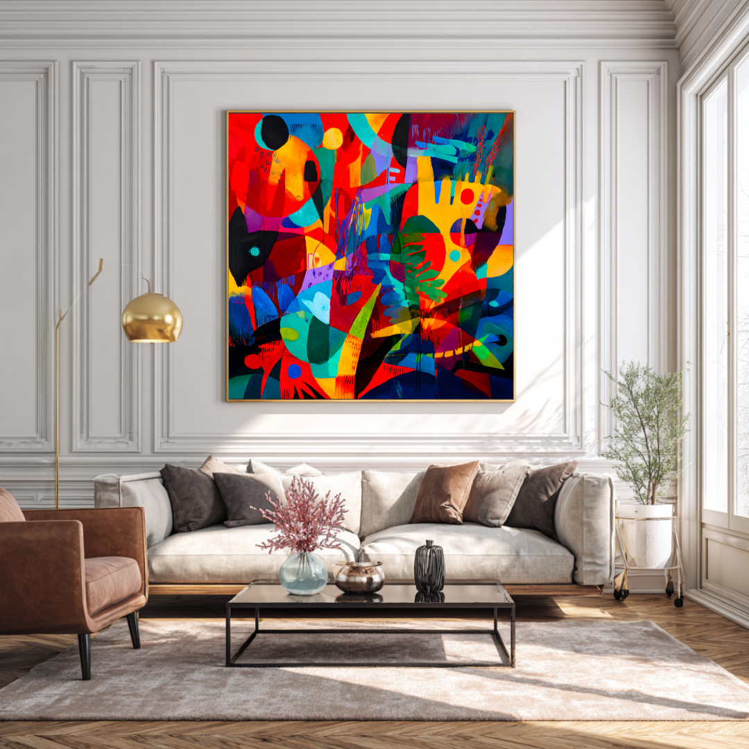 Illusions - Digital Art Canvas Print - 120x120cm